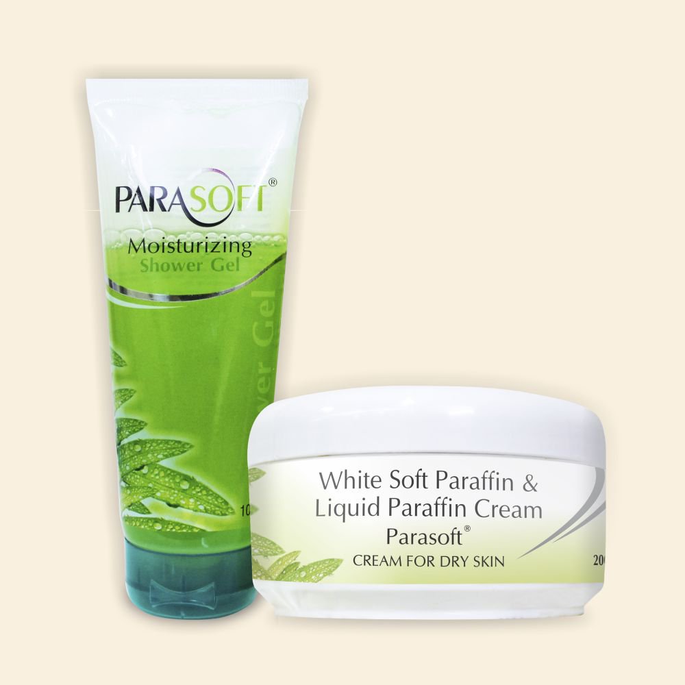 shoprythmindia Dry Skin Care Combo Parasoft Best Moisturizer (Cream For Dry Skin)+ Parasoft Moisturizing Gel (Refreshing Shower Gel)